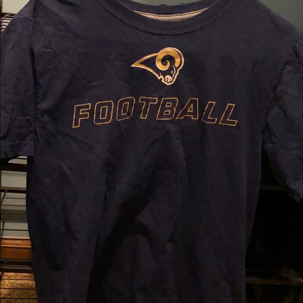 navy blue football tee